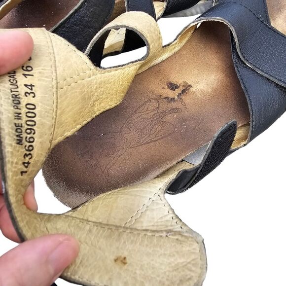 Fly London Women's Wedgefly Black Leather Platform Sandals EU 39 - Picture 7 of 16